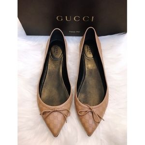 Gucci Shoes - NEW Gucci Agatha GG Point-Toe Flats - size 8 Gucci Shoes - NEW Gucci Agatha GG Point-Toe Flats - size 8